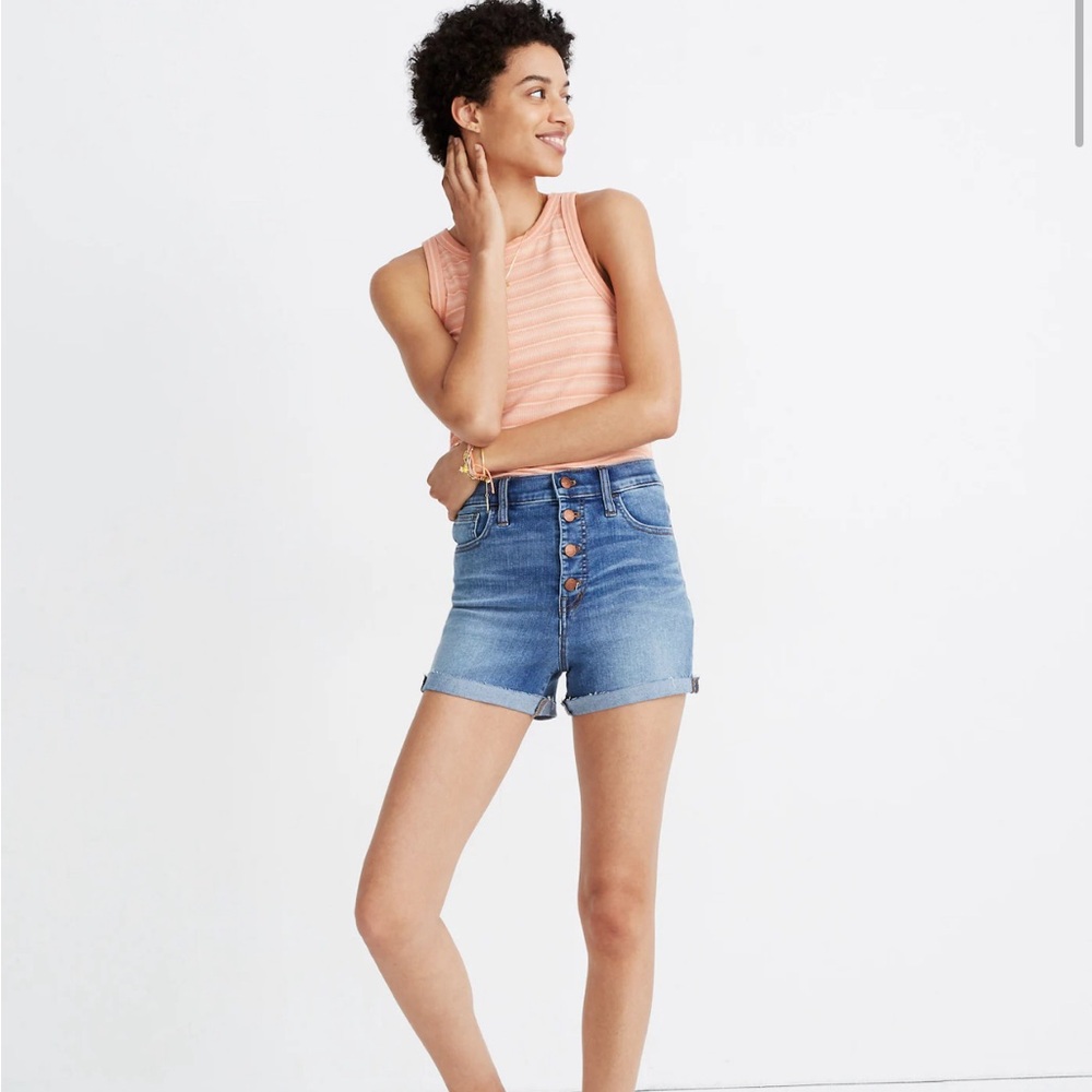 Madewell Roadtripper Jean Shorts in Pollard Wash Button-Front Edition Size‎ 31